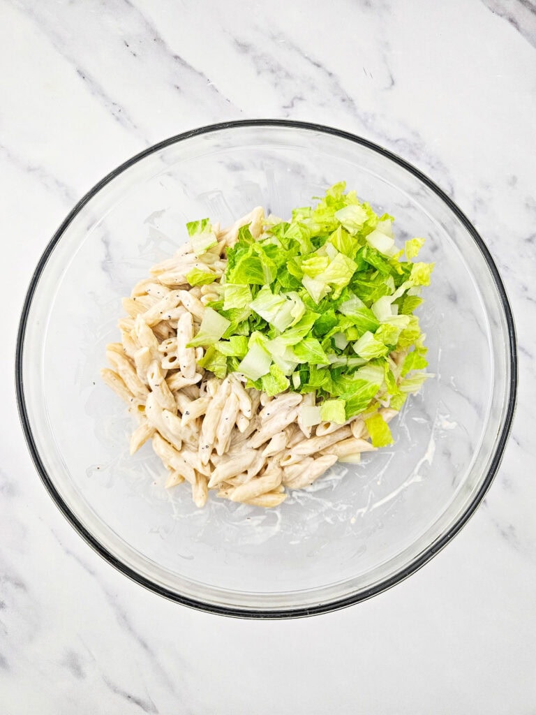 Caesar Pasta Salad Process Photo