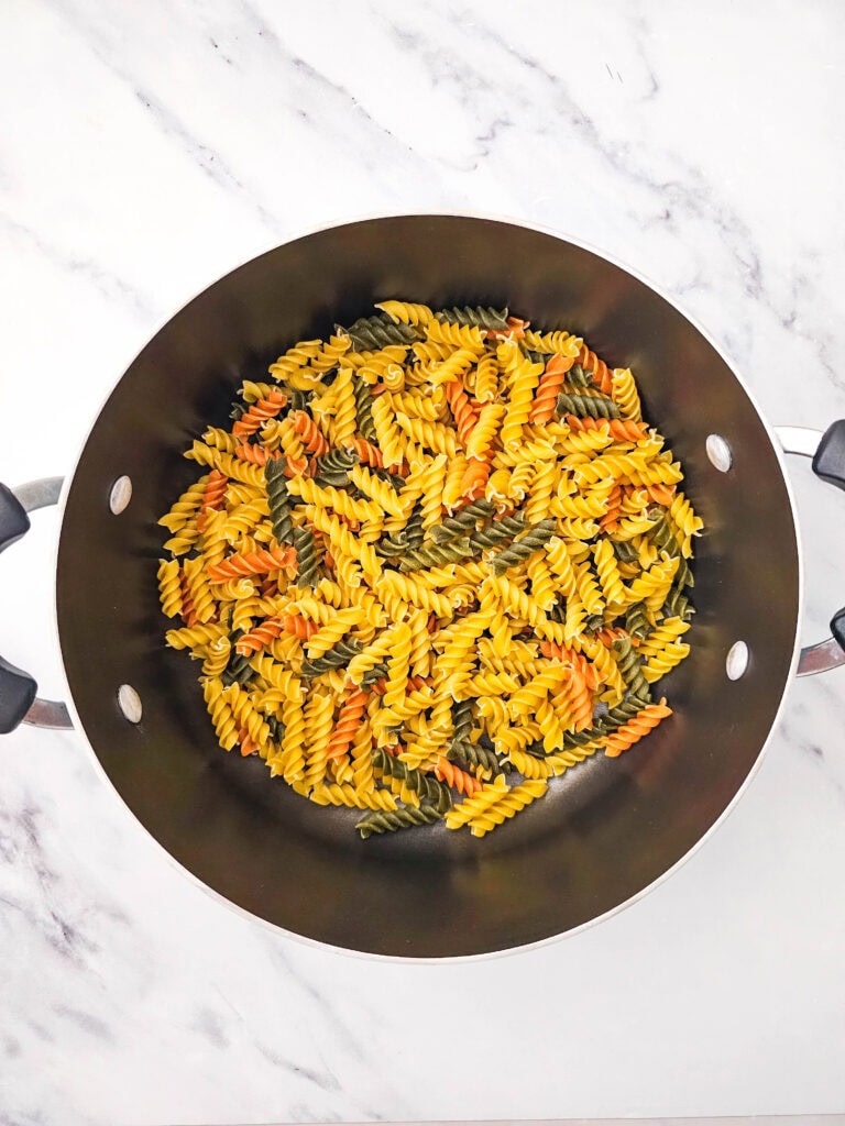 Smoked Sausage Pasta Salad Process Photo