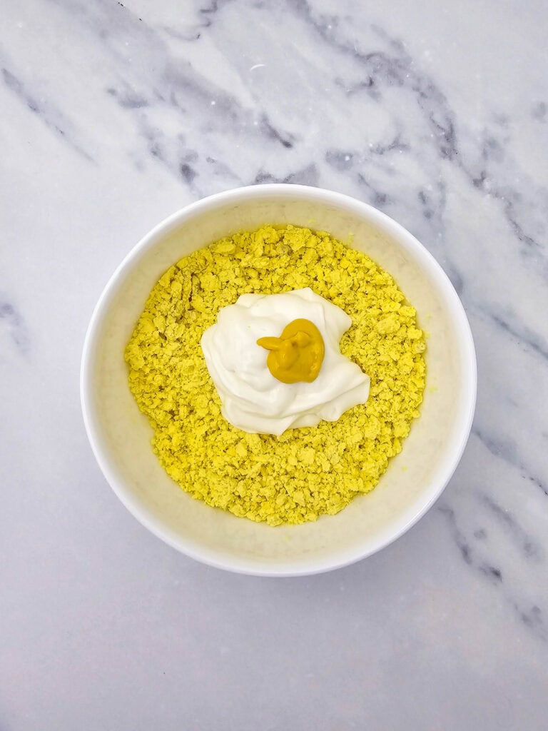 Bee Deviled Eggs Process Photo