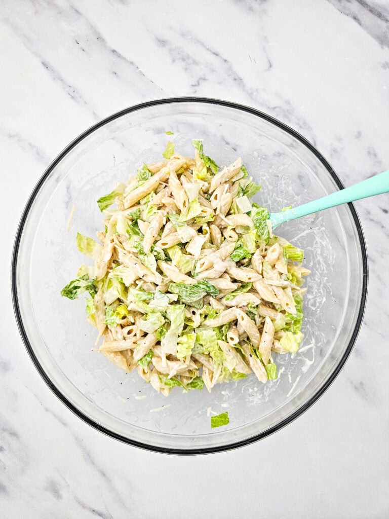 Caesar Pasta Salad Process Photo