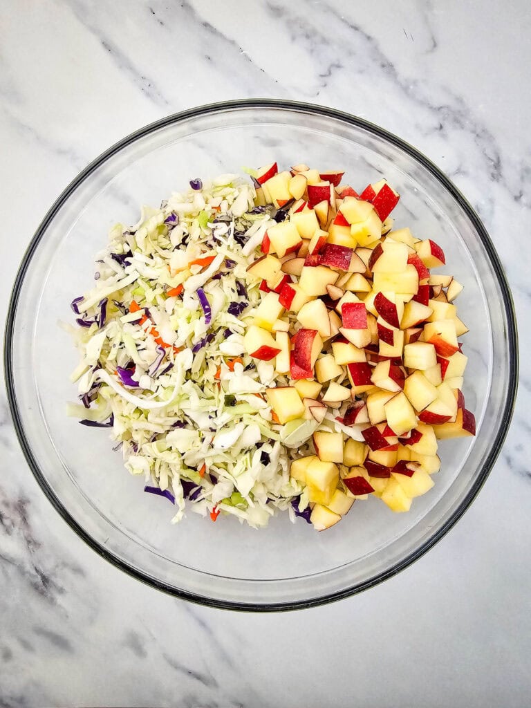 Apple Cranberry Coleslaw Process Photo