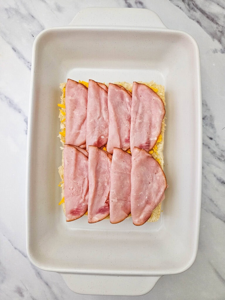 Ham and Cheese Breakfast Sliders Process Photo