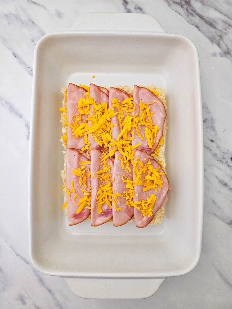 Ham and Cheese Breakfast Sliders Process Photo