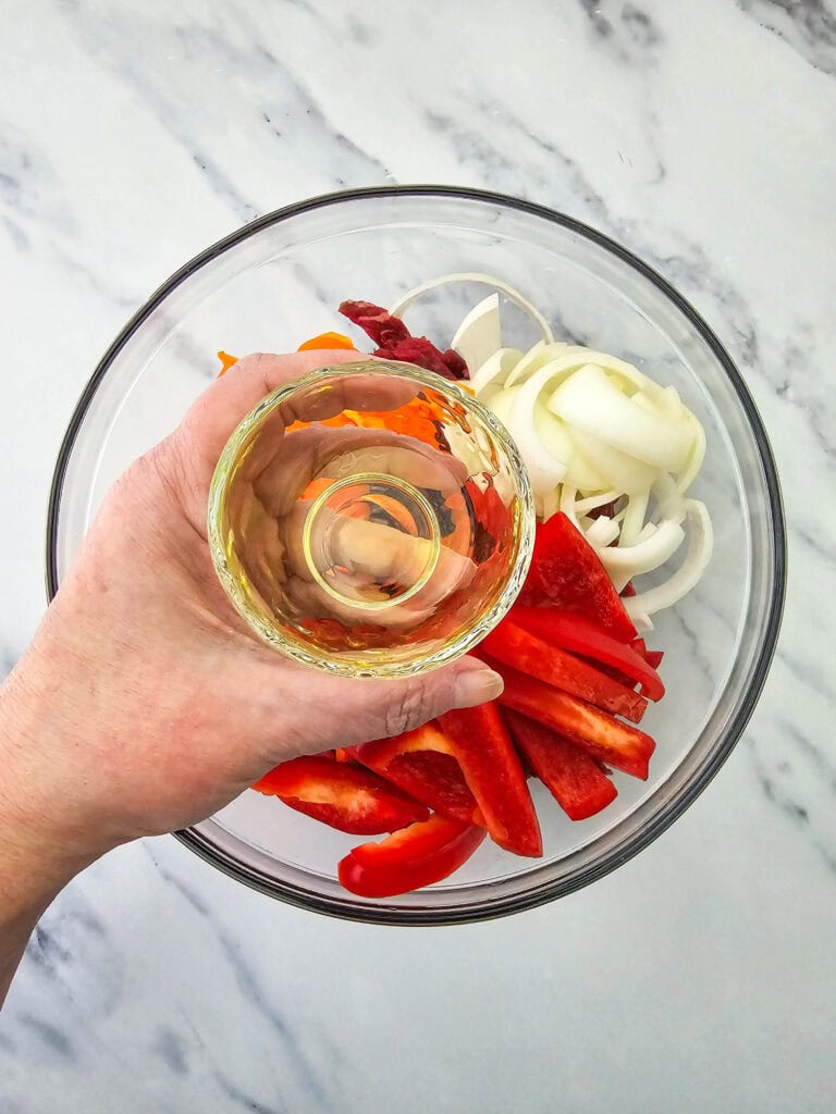 Sheet Pan Steak Fajitas Process Photo