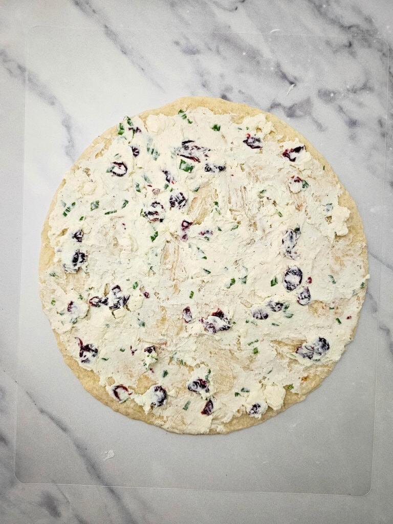 Cranberry Feta Pinwheels Process Photo