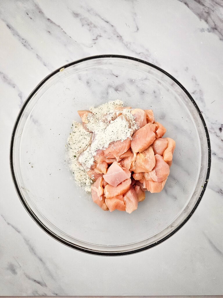 Cheesy Chicken Bacon Ranch Sheet Pan Meal Process Photo