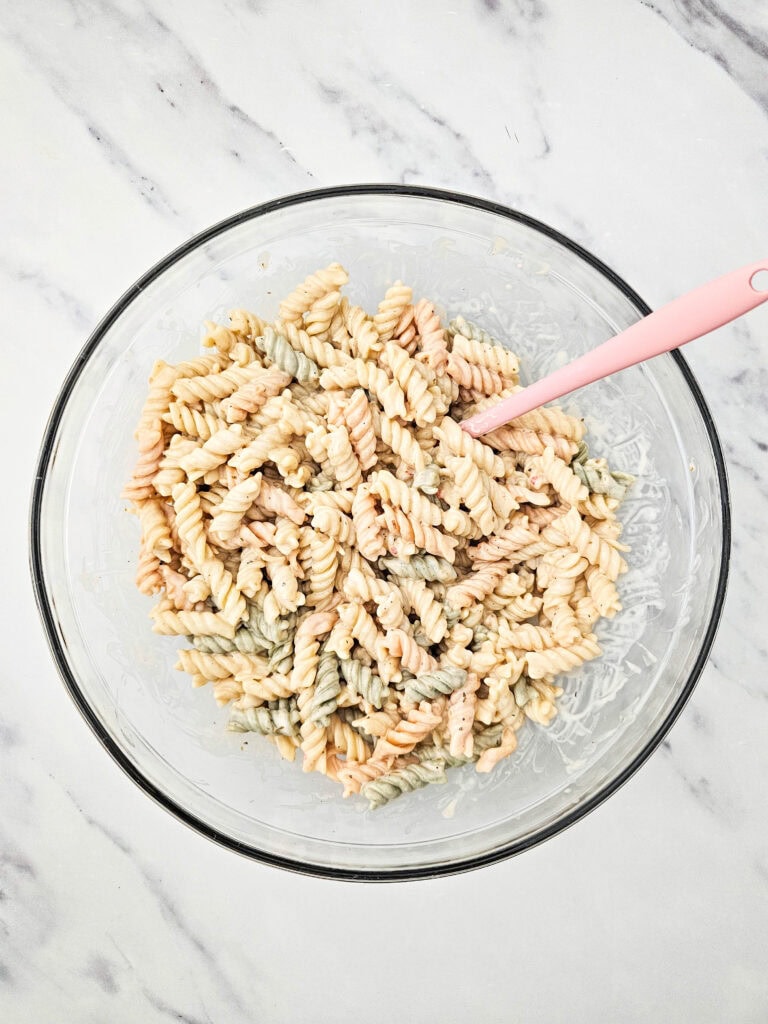 Smoked Sausage Pasta Salad Process Photo