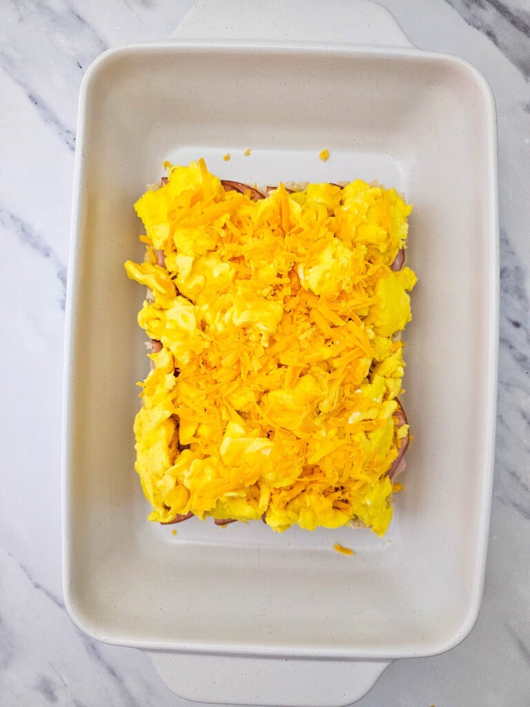 Ham and Cheese Breakfast Sliders Process Photo