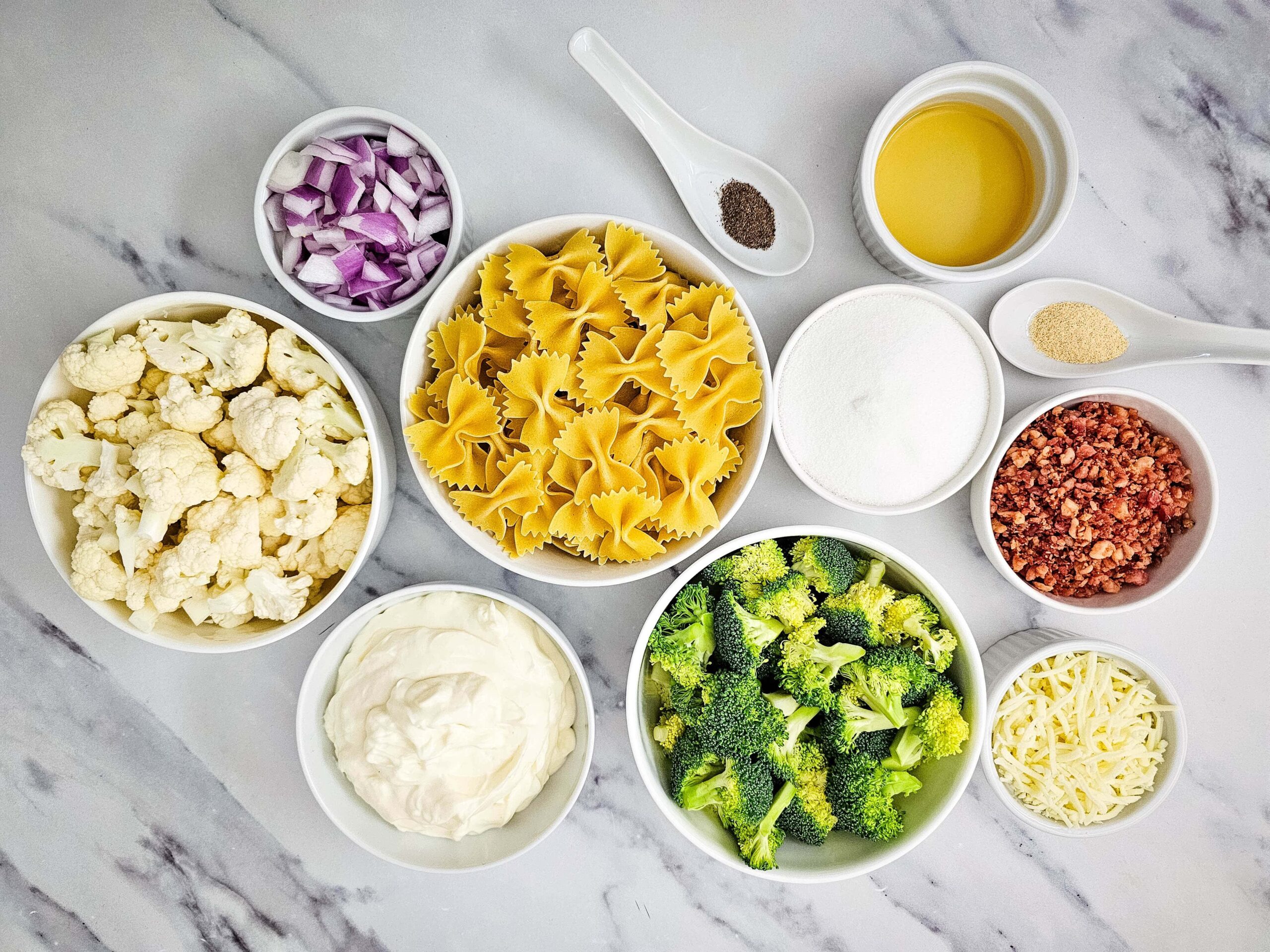 Broccoli Cauliflower Pasta Salad