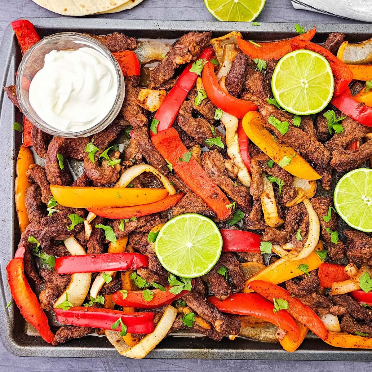 Sheet Pan Steak Fajitas featured image