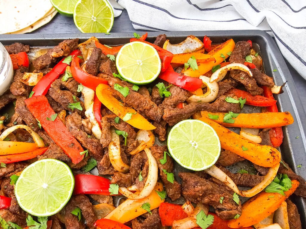 Sheet Pan Steak Fajitas