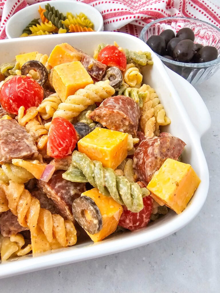 Smoked Sausage Pasta Salad Process Photo