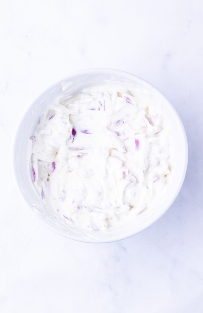 Sour Cream And Onion Potato Salad Process Photo