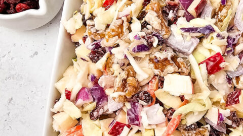 apple cranberry coleslaw featured image