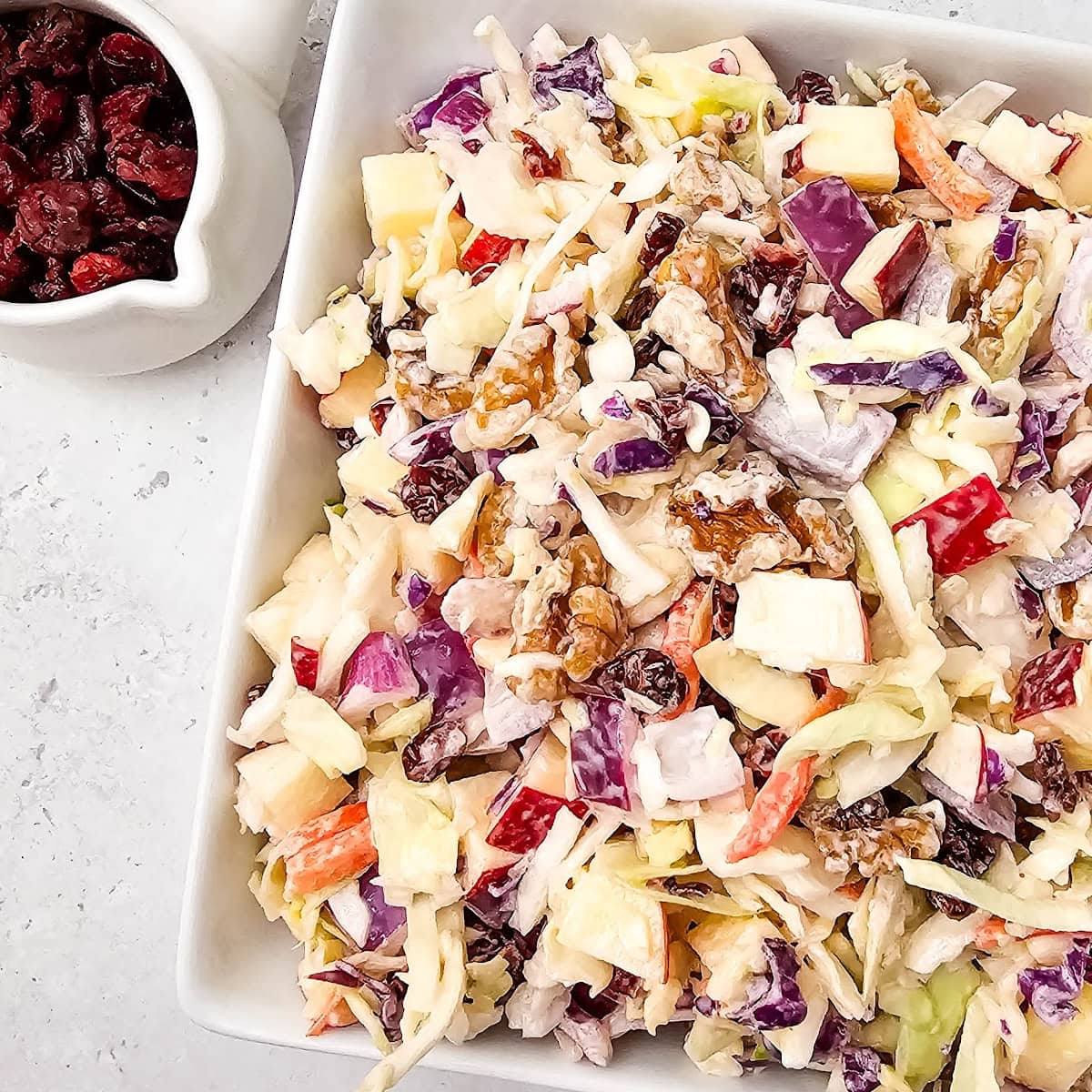 apple cranberry coleslaw featured image