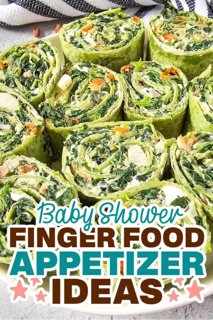 baby shower appetizers - Spinach Dip Pinwheels