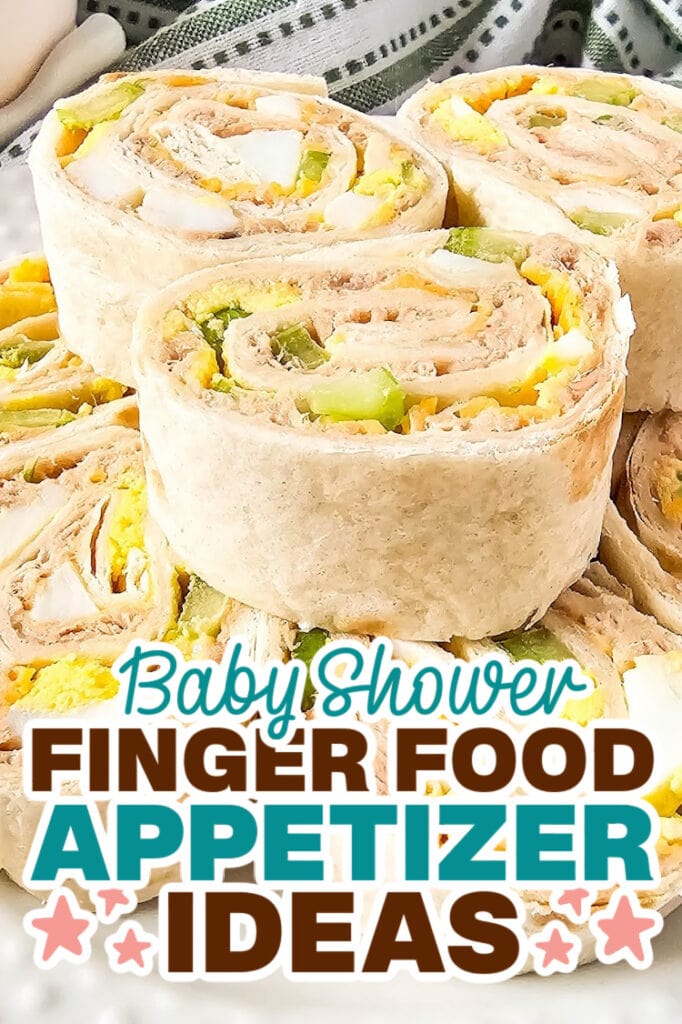 baby shower appetizers - Tuna Salad Pinwheels