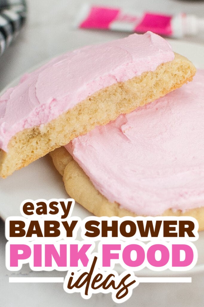 baby shower pink food - Copycat Crumbl Pink Sugar Cookies