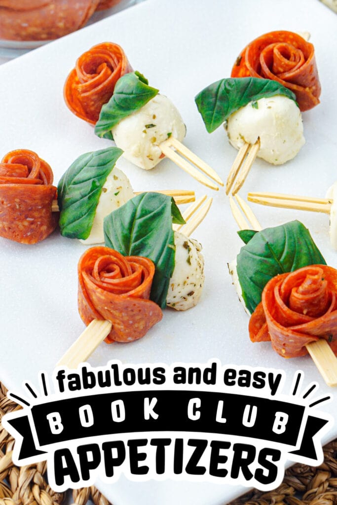 book club appetizers - 3-Ingredient Pepperoni Rose Skewers