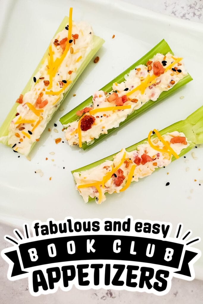 book club appetizers - Bacon and Cheese Stuffed Celery