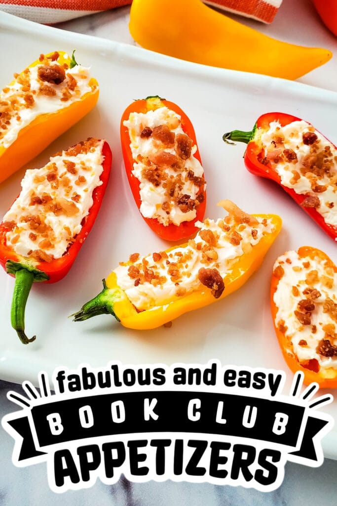 book club appetizers - Cheesy Bacon Stuffed Mini Peppers