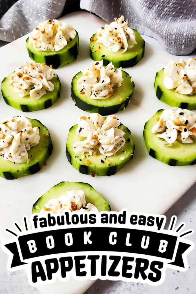 book club appetizers - Everything Bagel Cucumber Bites