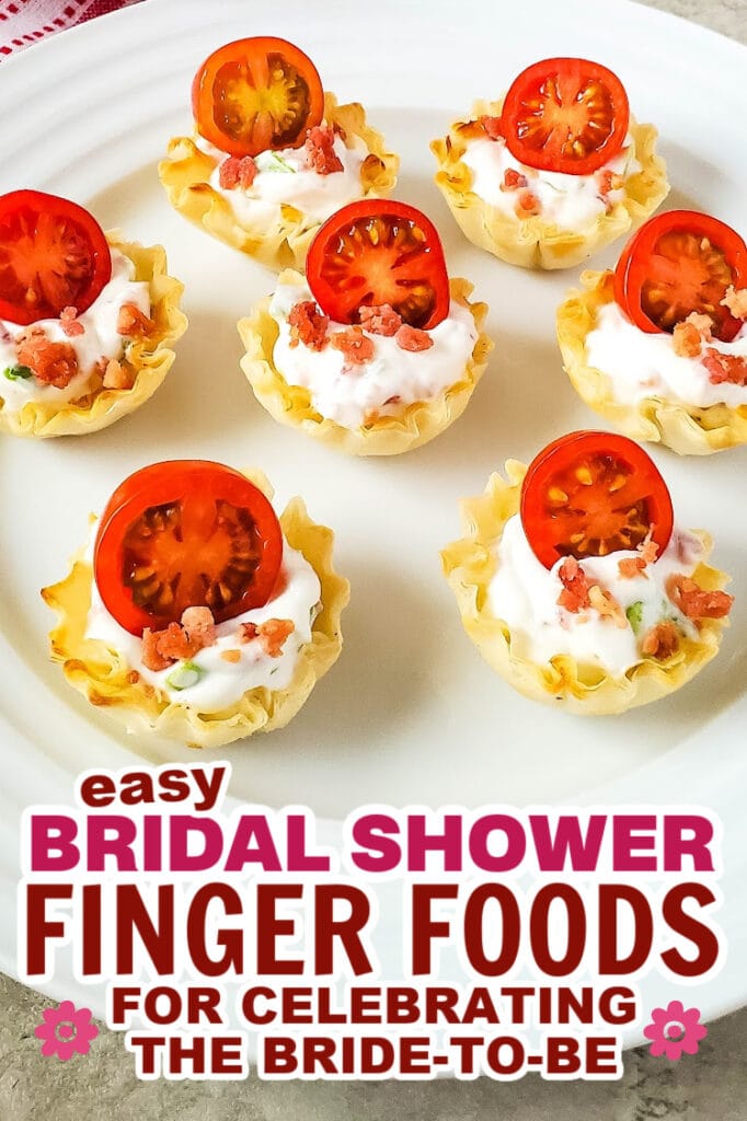 bridal shower finger foods- BLT Phyllo Party Bites