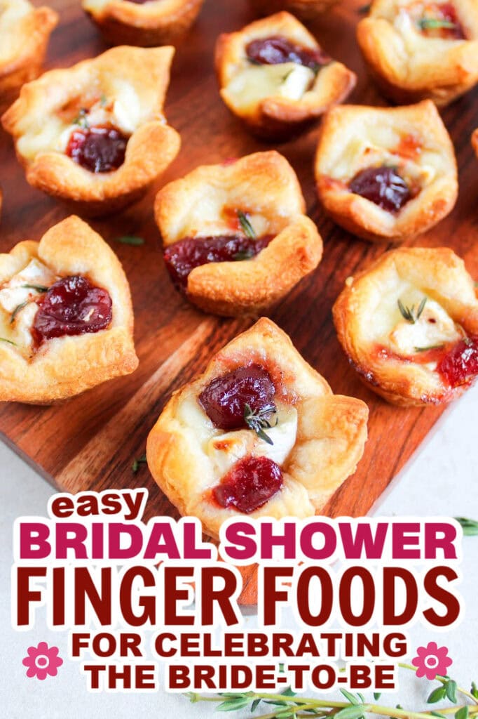bridal shower finger foods-Cranberry Brie Bites