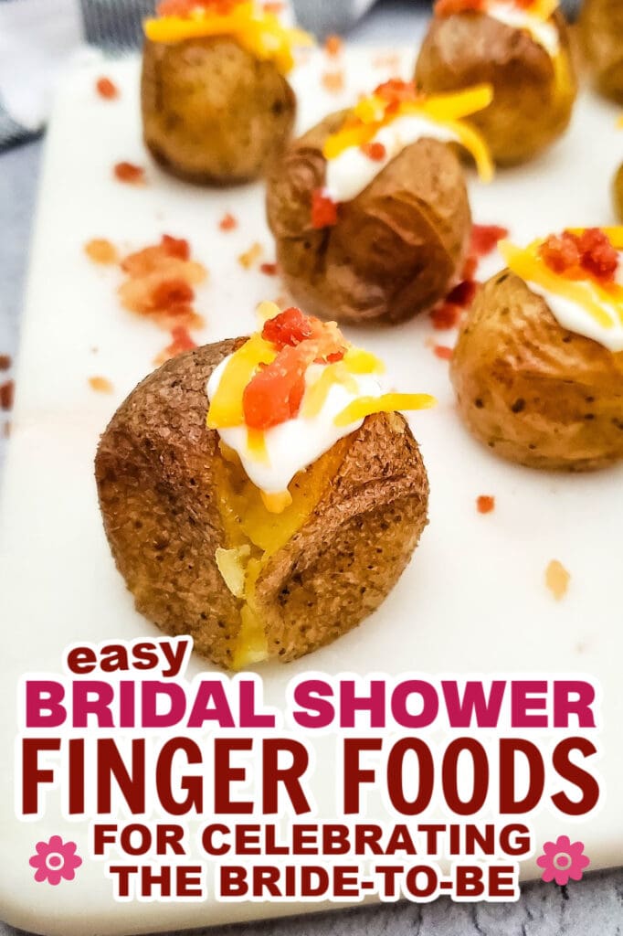 bridal shower finger foods-Loaded Mini Baked Potato Bites