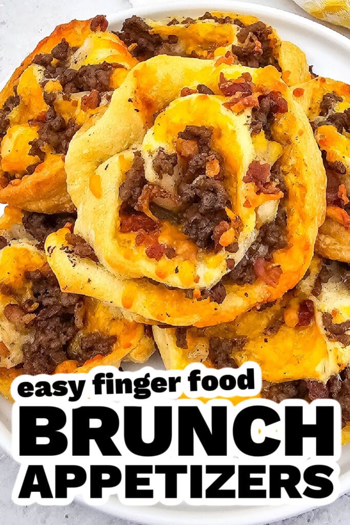 brunch appetizers - Bacon Cheeseburger Pinwheels