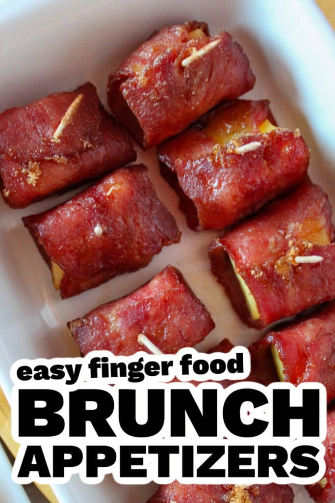 brunch appetizers -Bacon-Wrapped Pineapple Bites