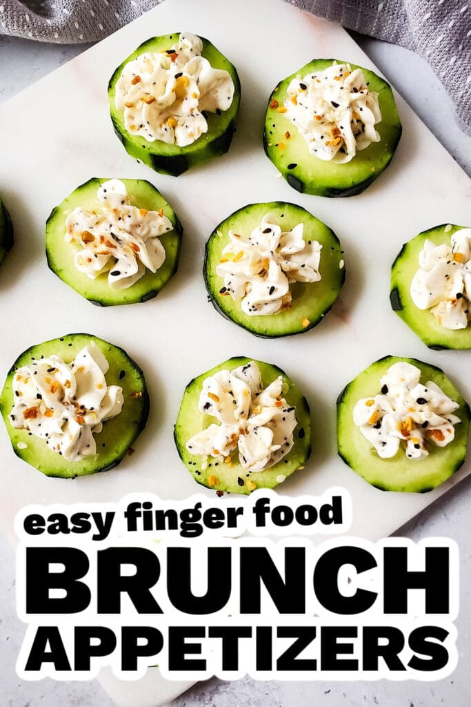 brunch appetizers - Bagel Cucumber Bites