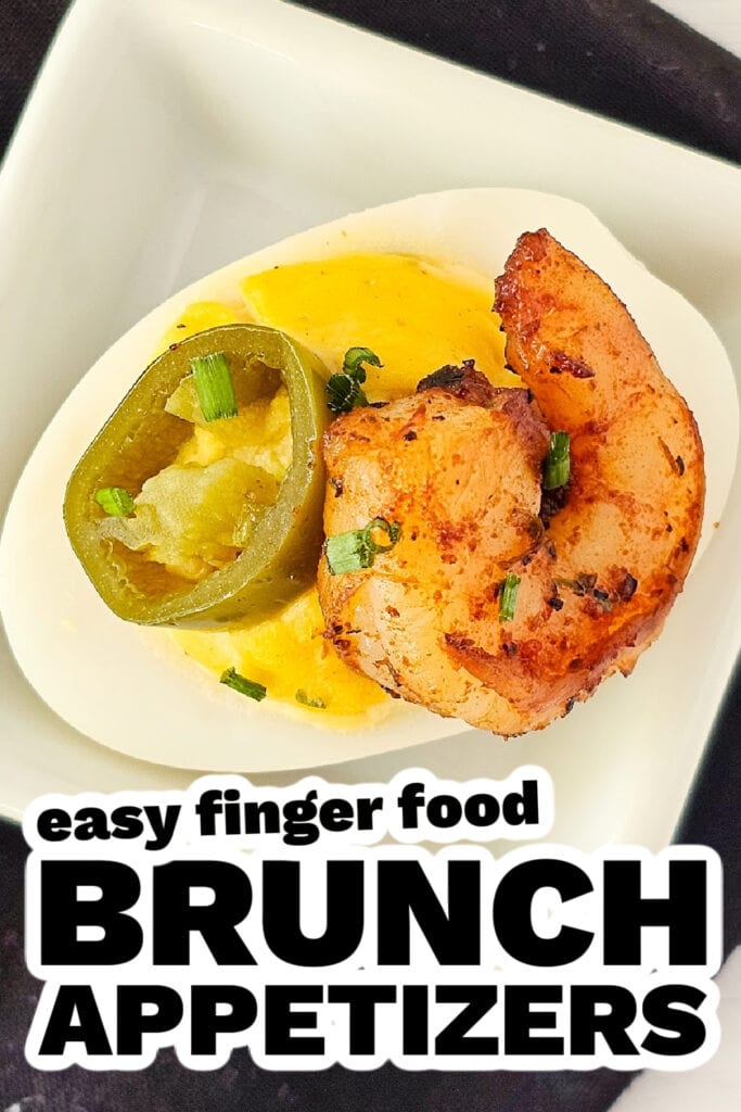 brunch appetizers -Cajun Deviled Eggs with Shrimp