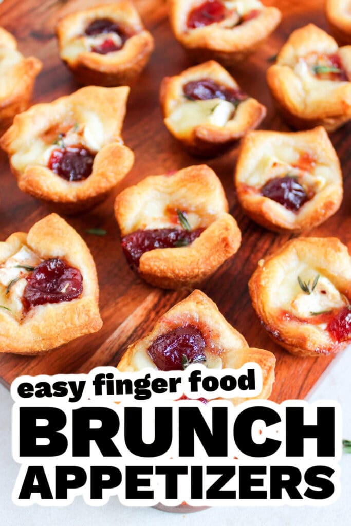 brunch appetizers -Cranberry Brie Bites