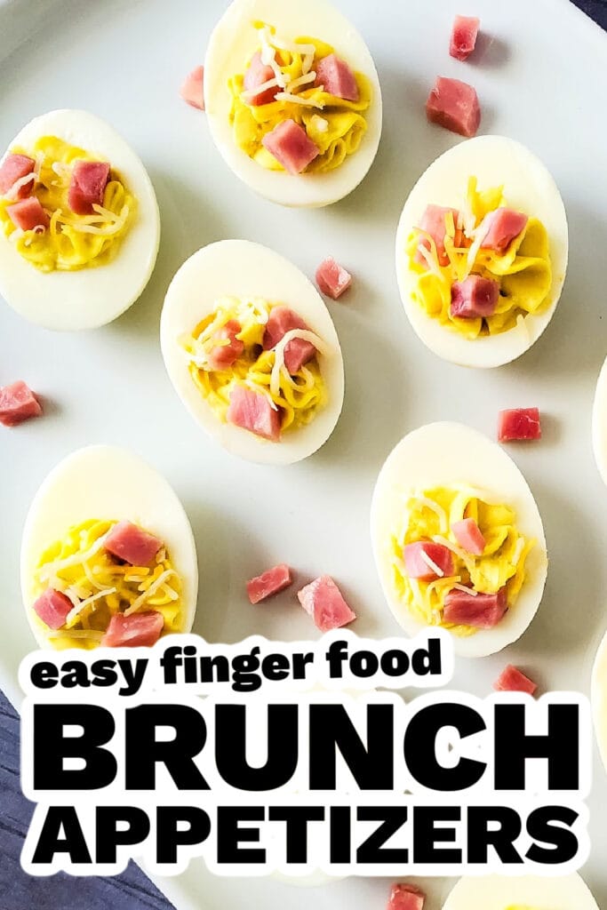brunch appetizers - Ham and Cheese Deviled Eggs