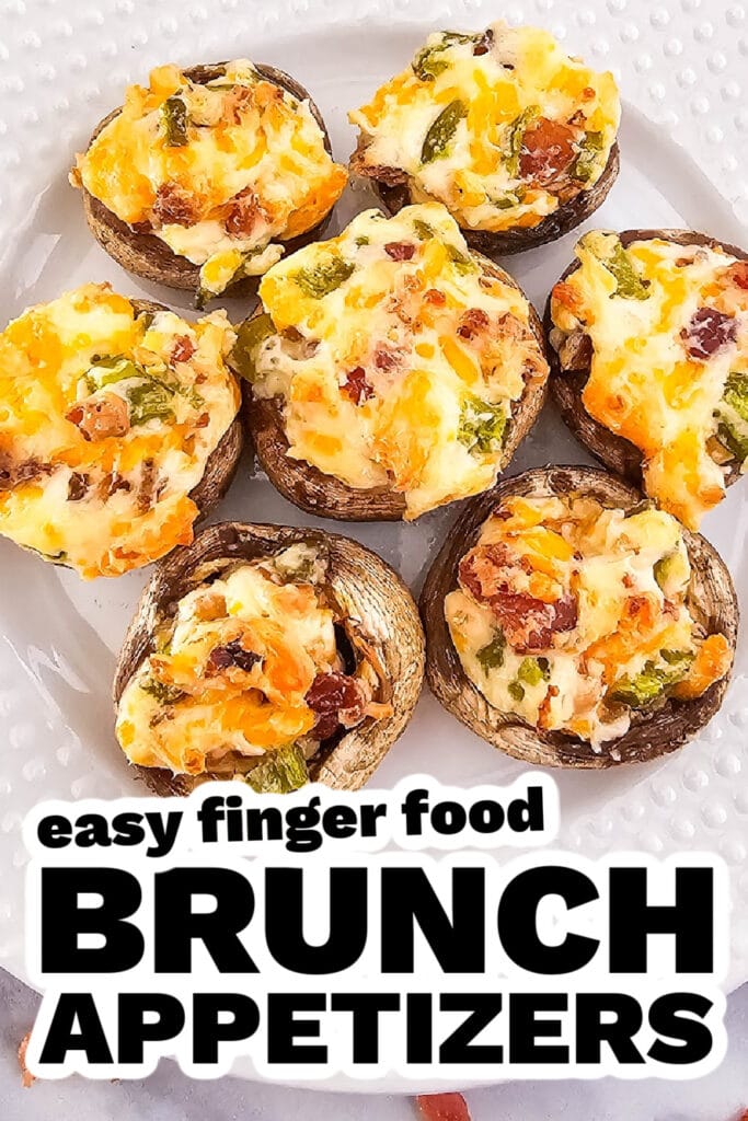 brunch appetizers -Jalapeño Popper Stuffed Mushrooms