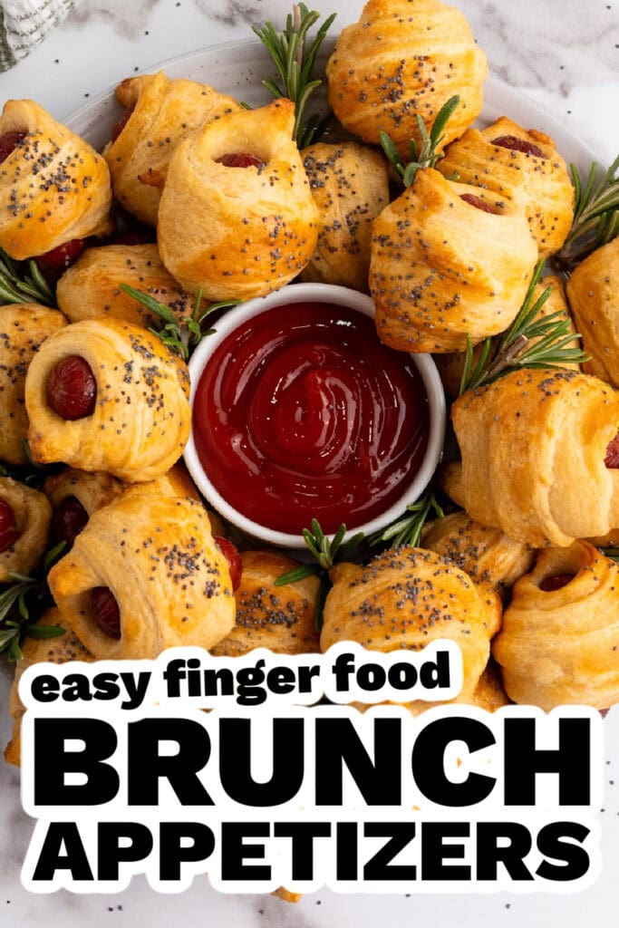 brunch appetizers -Mini Piggies in a Blanket