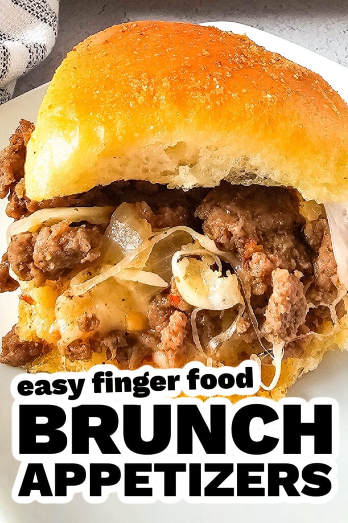 brunch appetizers -Mushroom & Swiss Sliders