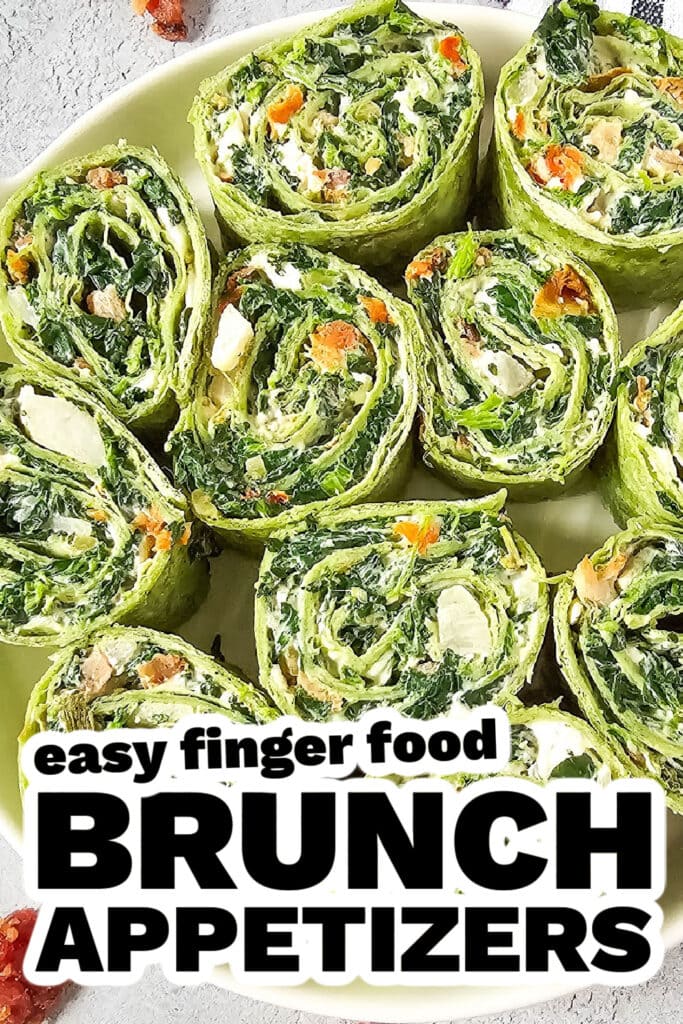 brunch appetizers - Spinach Dip Pinwheels