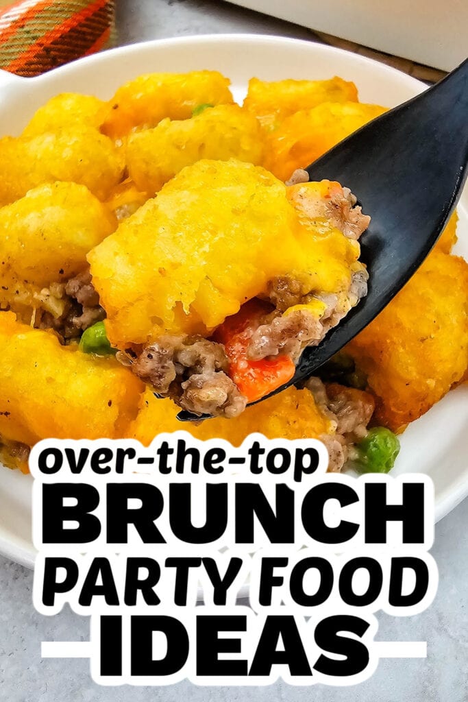 brunch party food ideas - Beefy Cheesy Tater Tot Casserole