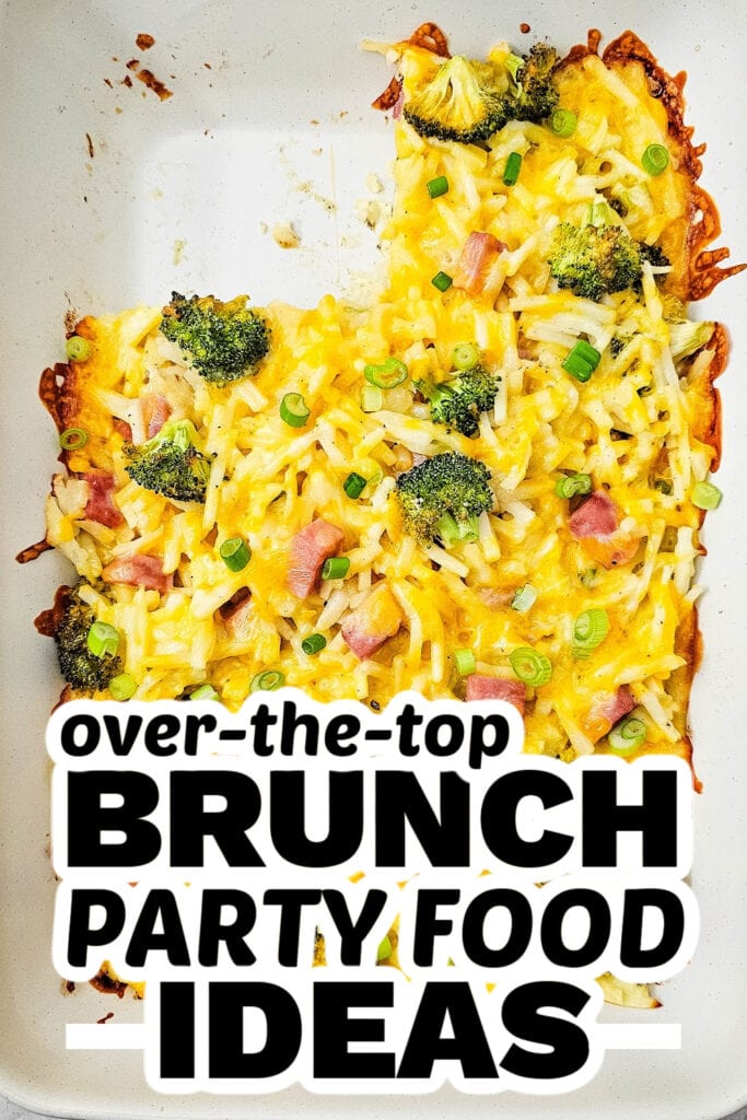 brunch party food ideas - Cheesy Broccoli Breakfast Casserole