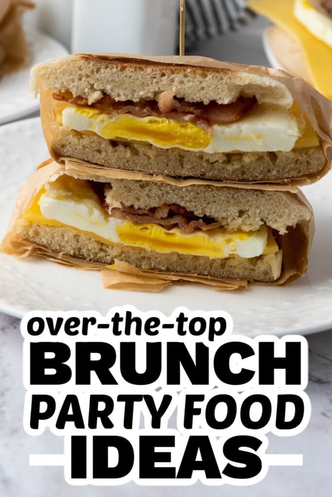 brunch party food ideas - Freezer-Friendly Bacon and Sausage Sandwiches