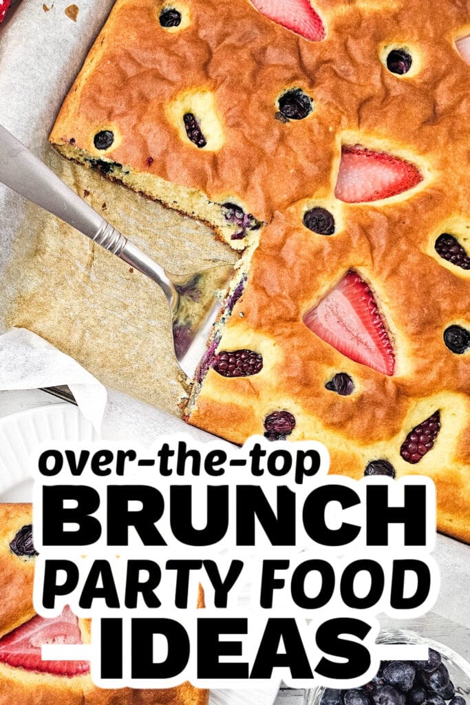 brunch party food ideas - Sheet Pan Berry Pancakes