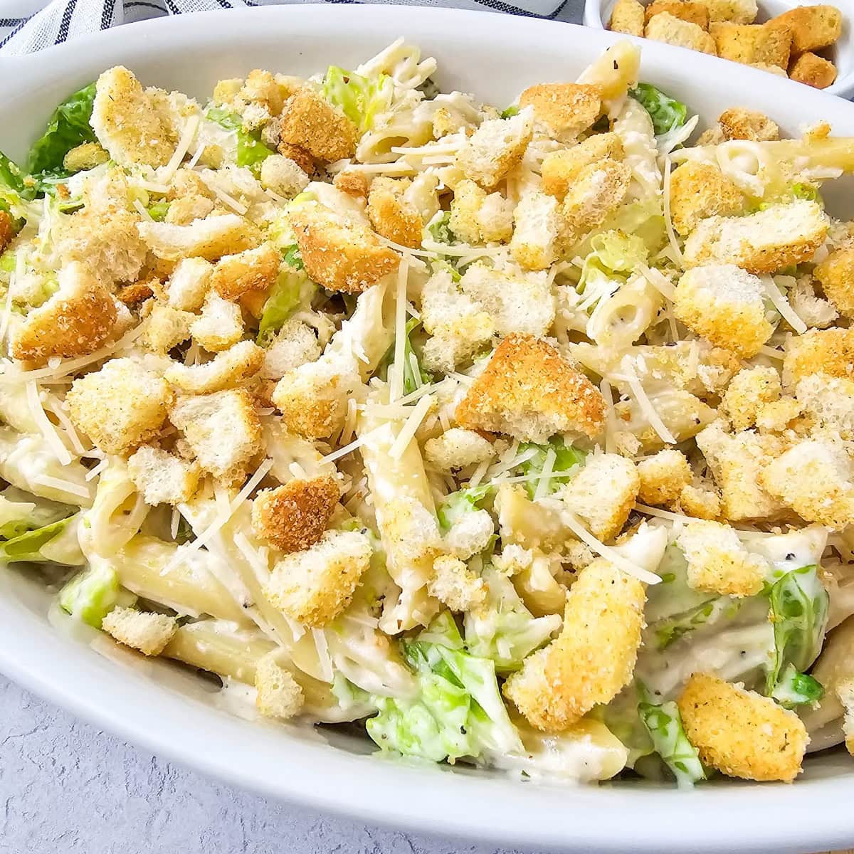 caesar pasta salad featured image
