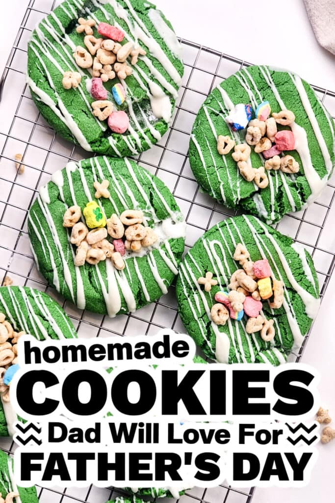 cookies for father's day - Lucky Charm Green Cookies copy