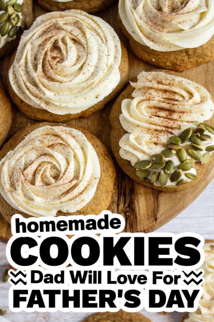 cookies for father's day - Pumpkin Cookies with Cream Cheese Frosting copy