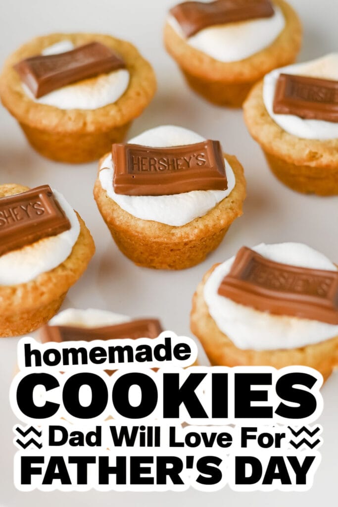 cookies for father's day -S’mores Cookie Cups copy