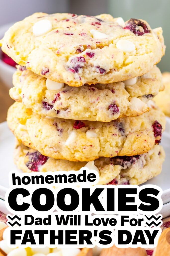 cookies for father's day - Vanilla Cake Mix Raspberry Cheesecake Cookies copy