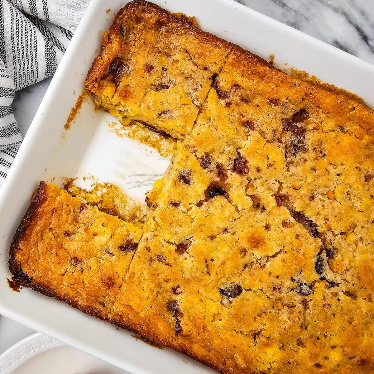 cranberry cornbread casserole featured image