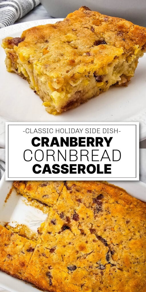 cranberry cornbread casserole - side dish recipes